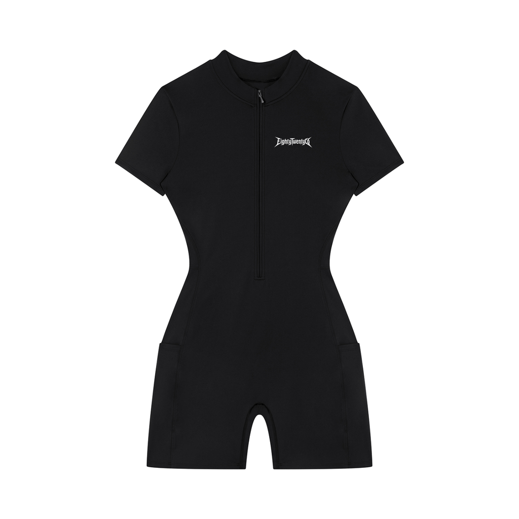 Women's WarBlade Quarter-Zip Short Sleeve Romper — front view