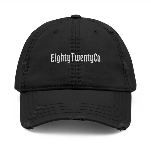 IronScript Distressed Hat — front view