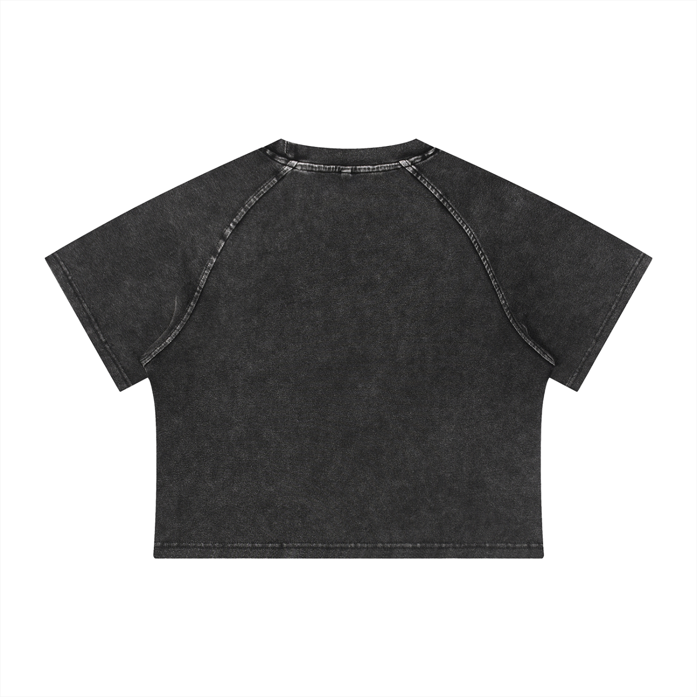 Womens IronScript Oversized Crop T-Shirt — back view