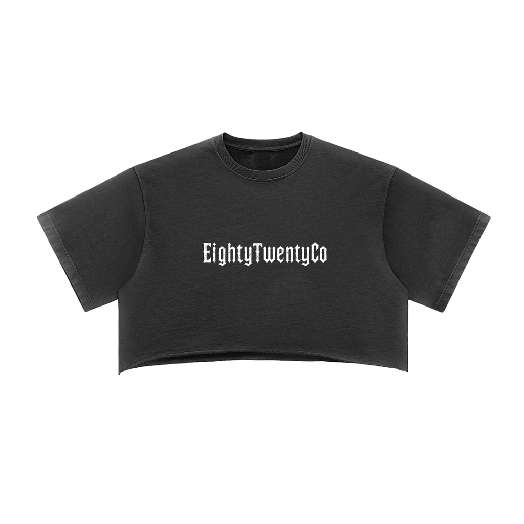 Womens IronScript Crop Top — front view