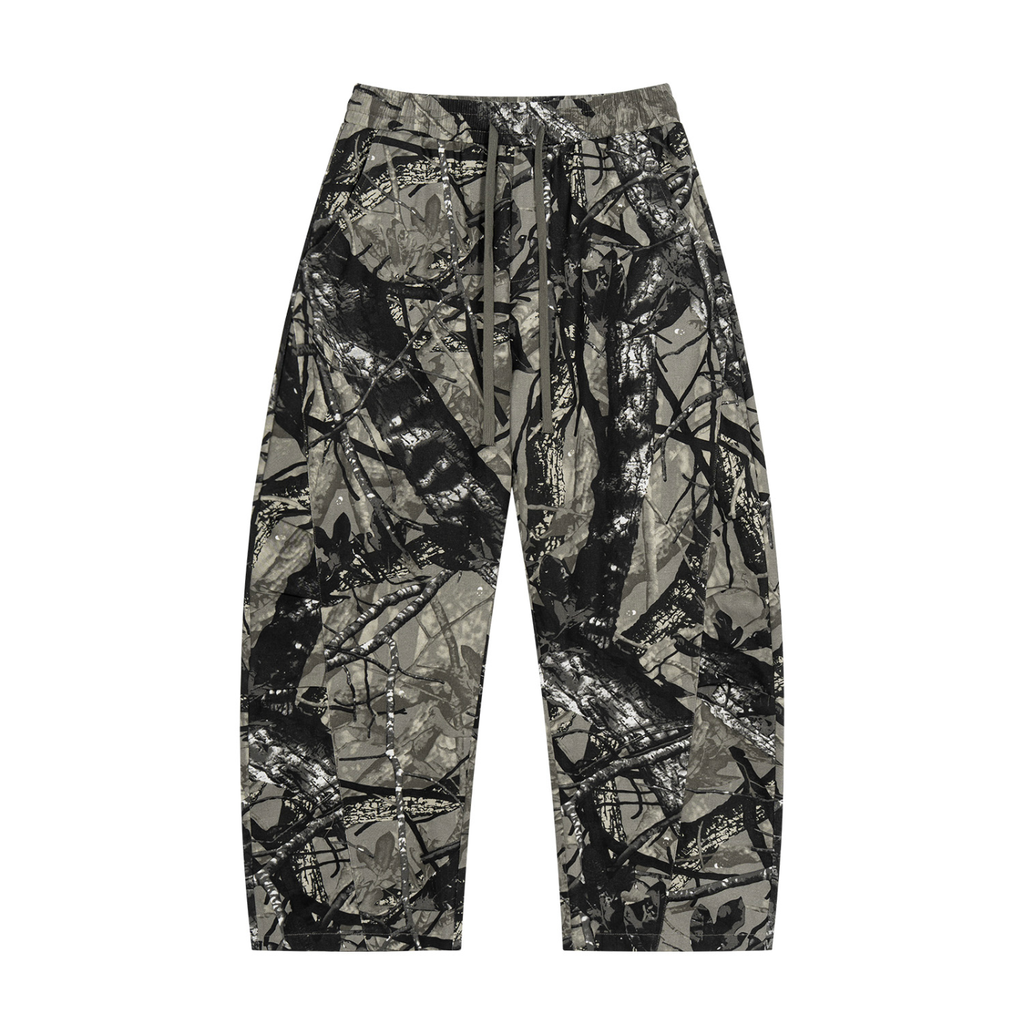 Tree Camo Barrel-Leg Joggers