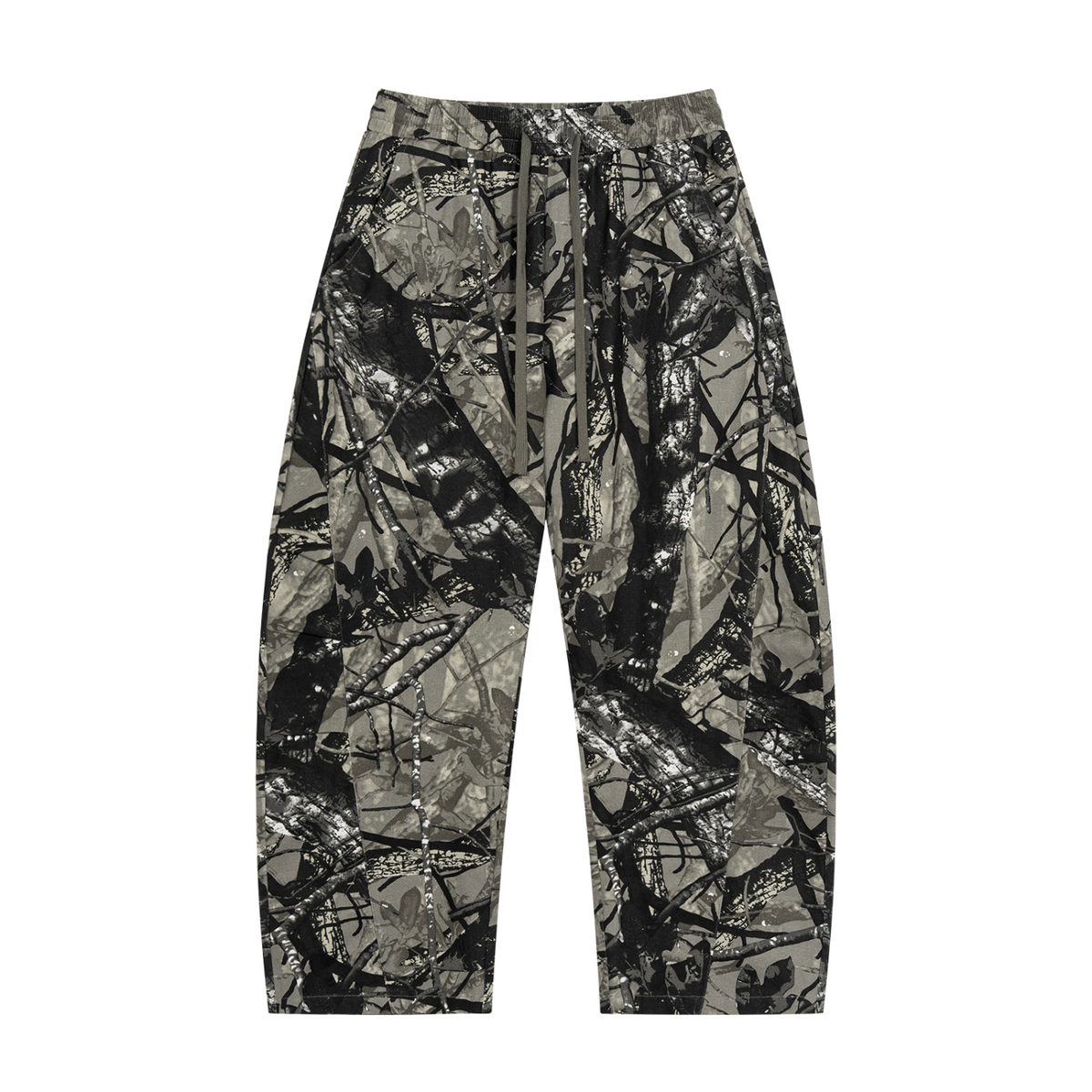 Tree Camo Barrel-Leg Joggers