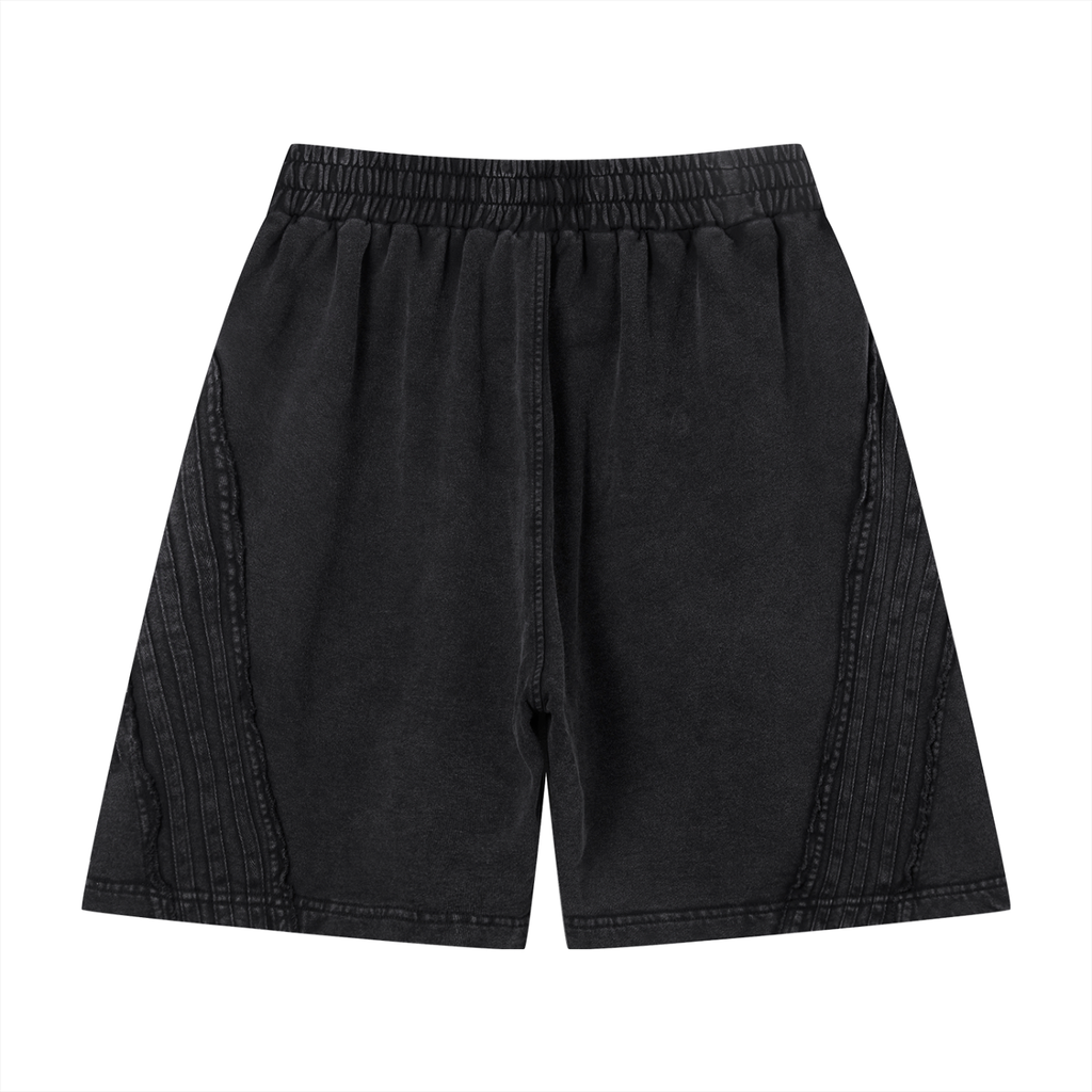 BarbedWire Vintage Wash Shorts – Black