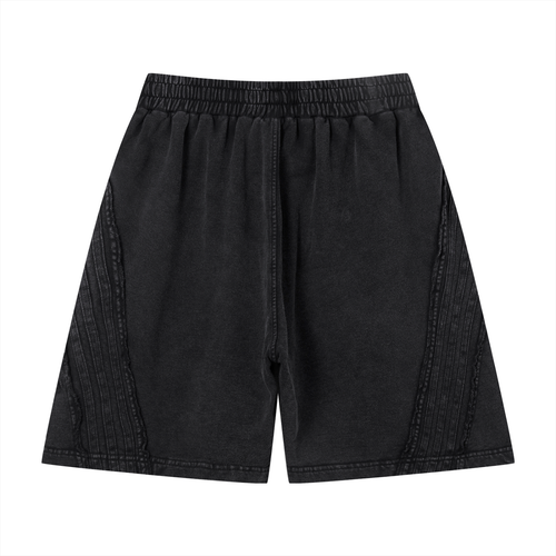 BarbedWire Vintage Wash Shorts – Black