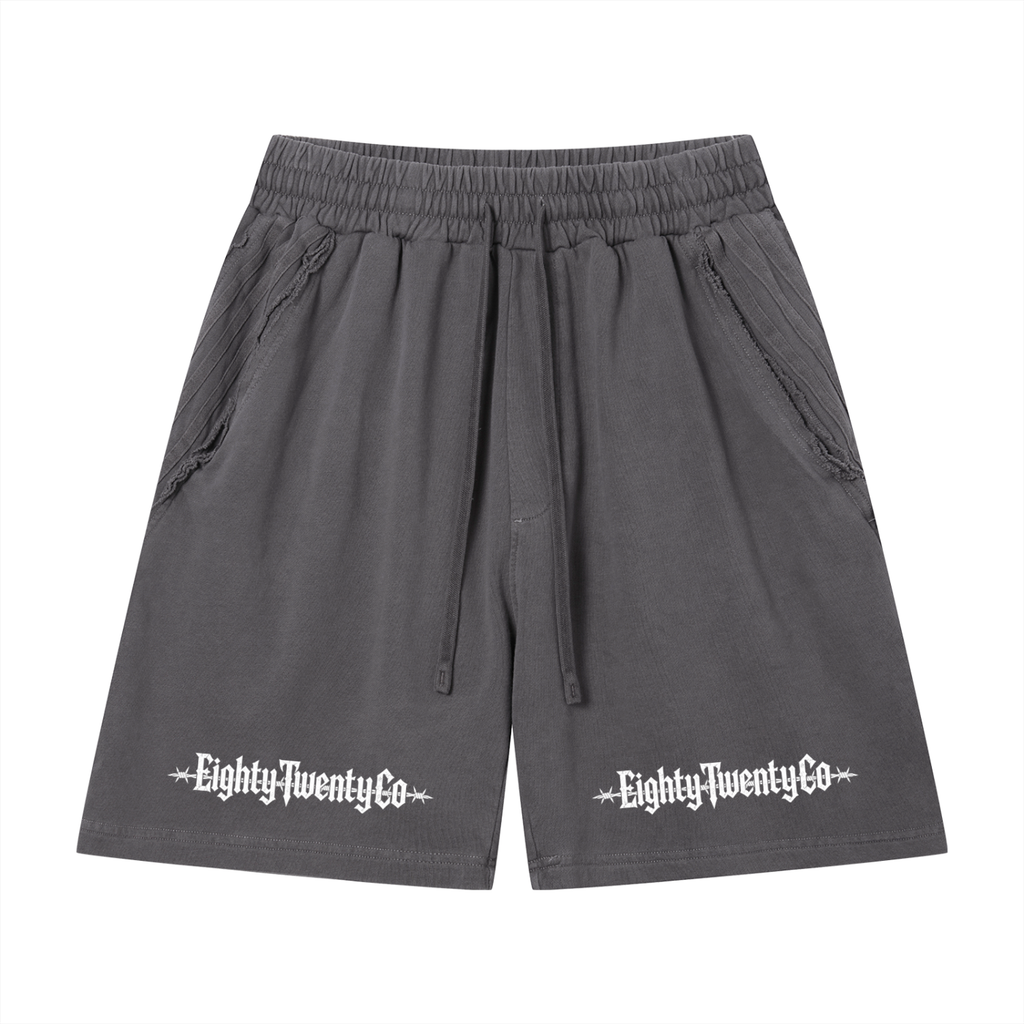 BarbedWire Vintage Wash Shorts – Light Grey