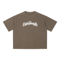 Gothic Drip Vintage Wash Boxy T-Shirt – White Print