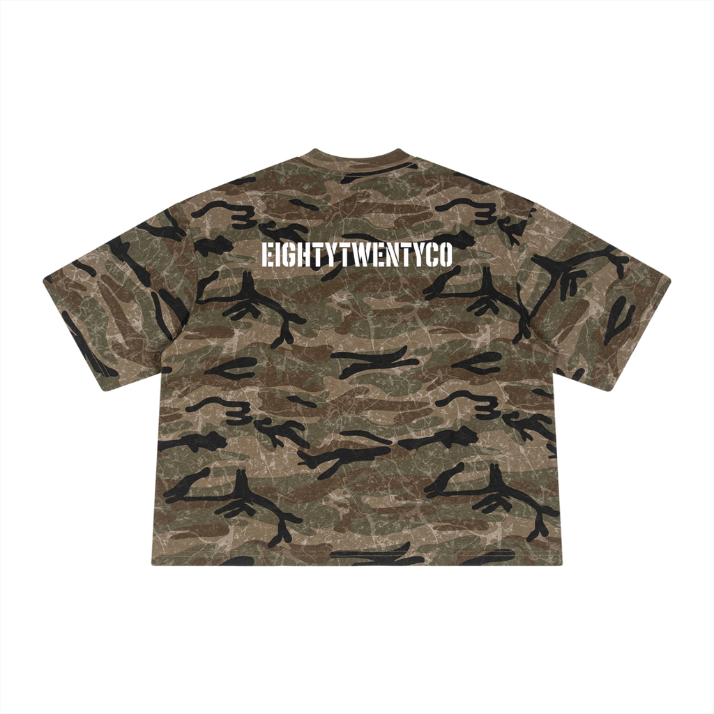 WarDept Boxy Camo Print T-Shirt