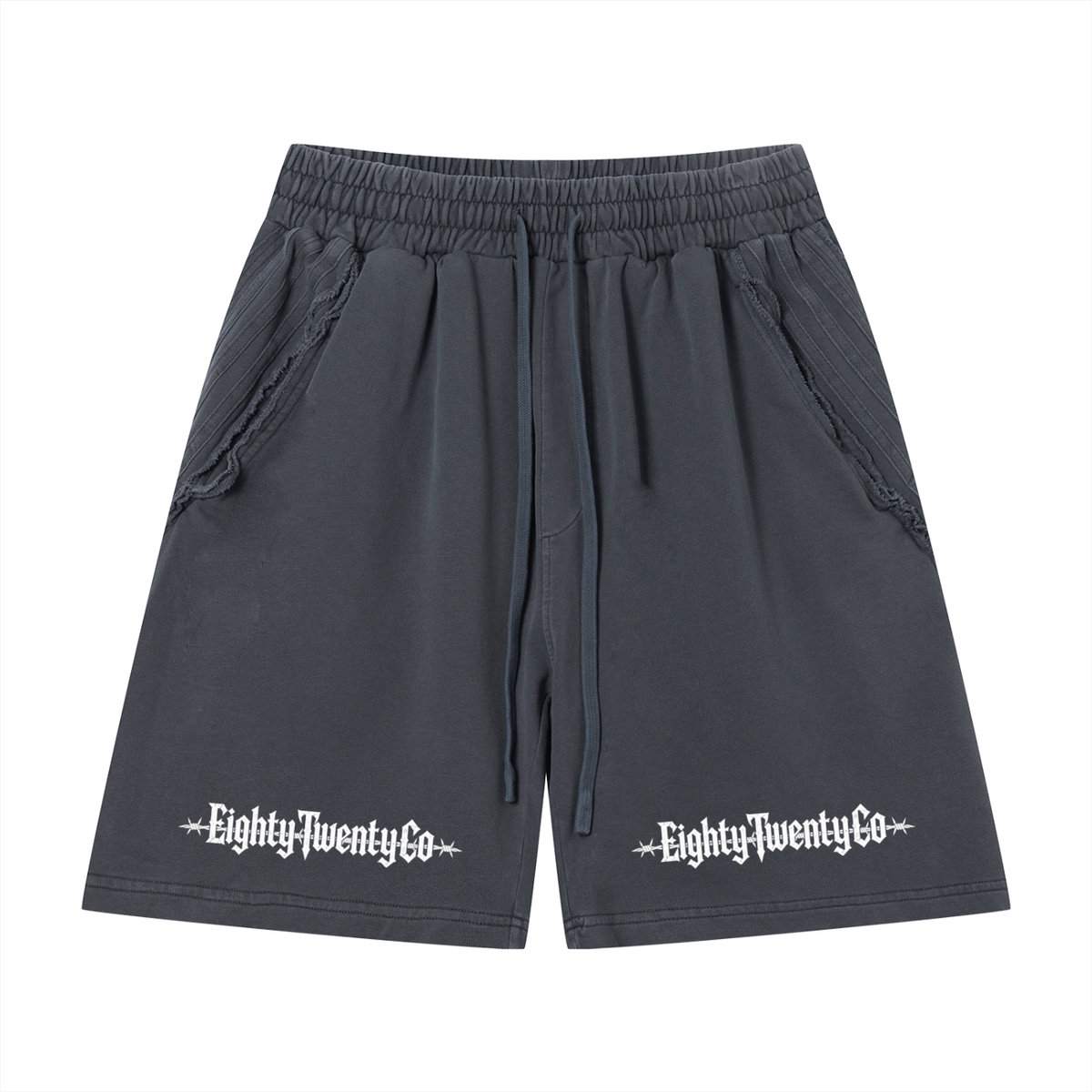 BarbedWire Vintage Wash Shorts – Dark Grey