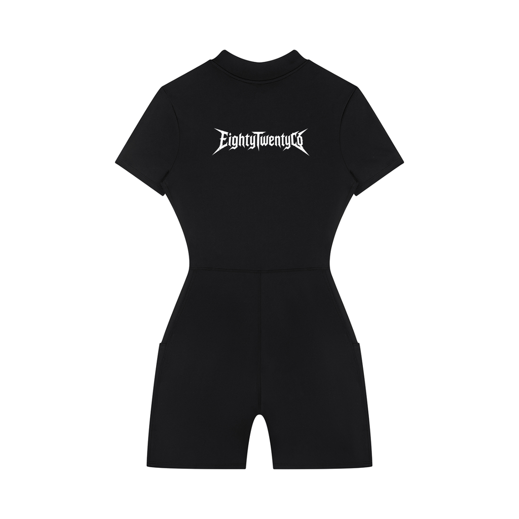 Women's WarBlade Quarter-Zip Short Sleeve Romper — back view