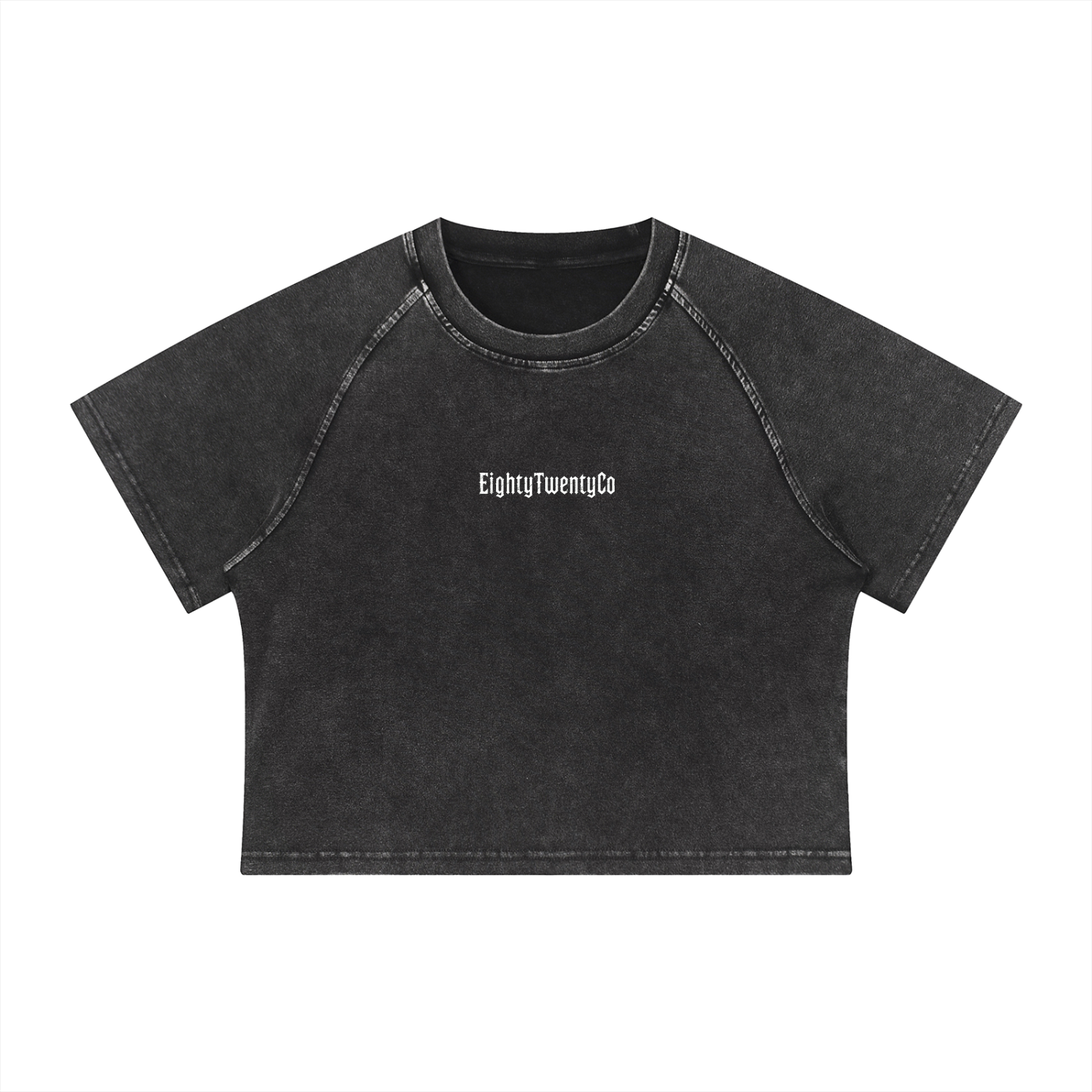 Womens IronScript Oversized Crop T-Shirt — front view