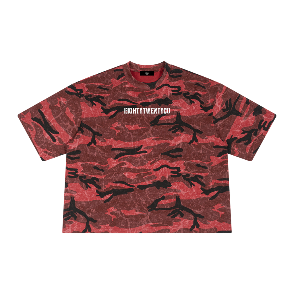 WarDept Boxy Camo Print T-Shirt