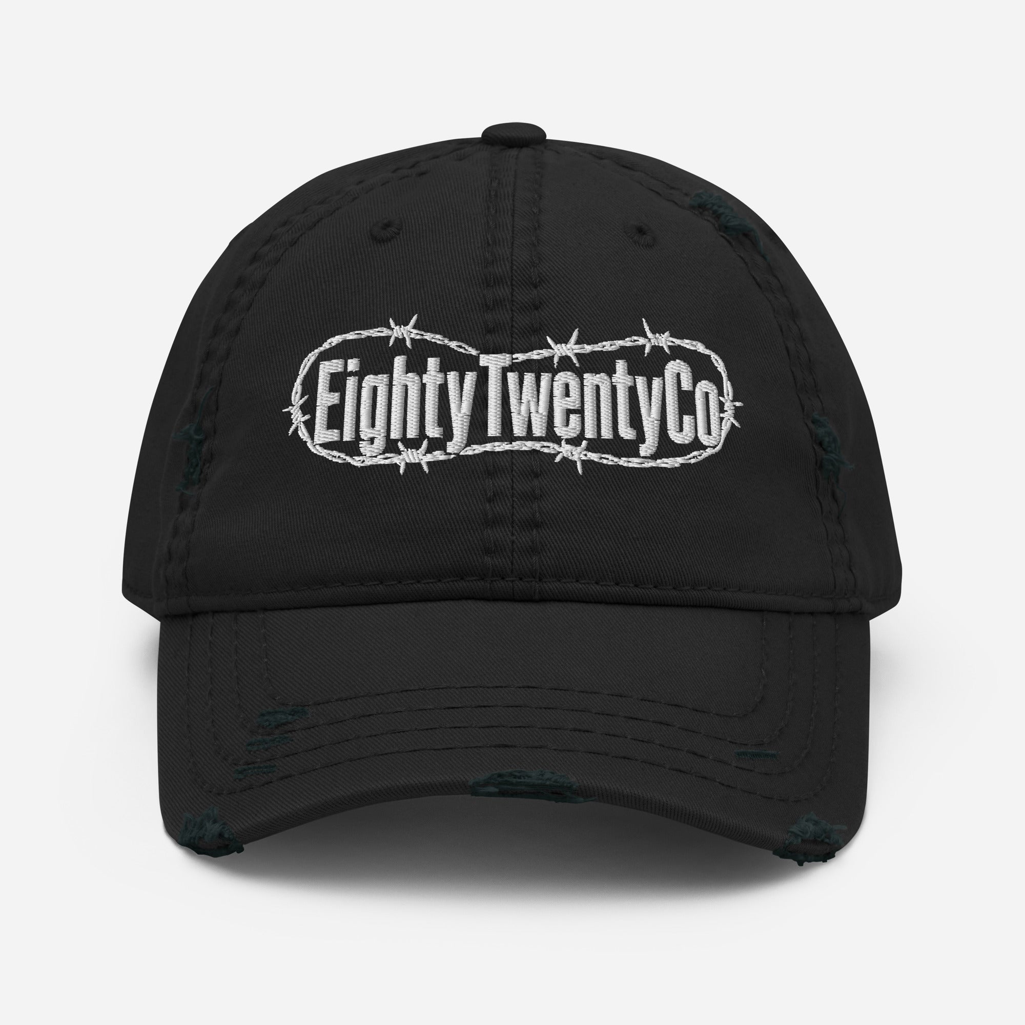 BarbedWire Distressed Hat — front view