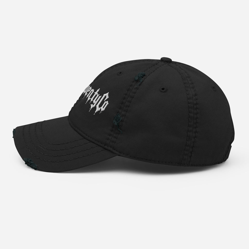 BloodLine Distressed Hat — left side view