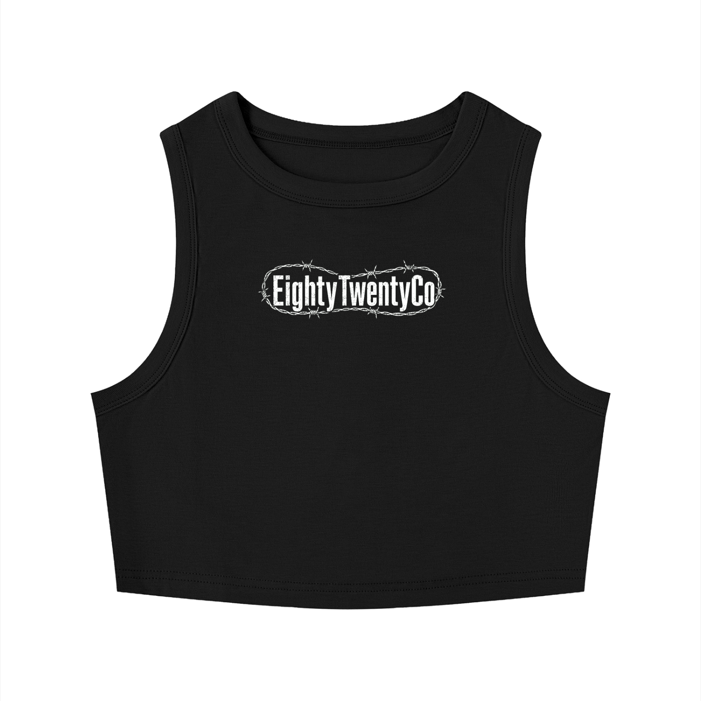Women's BarbedWire Crop Top — front view