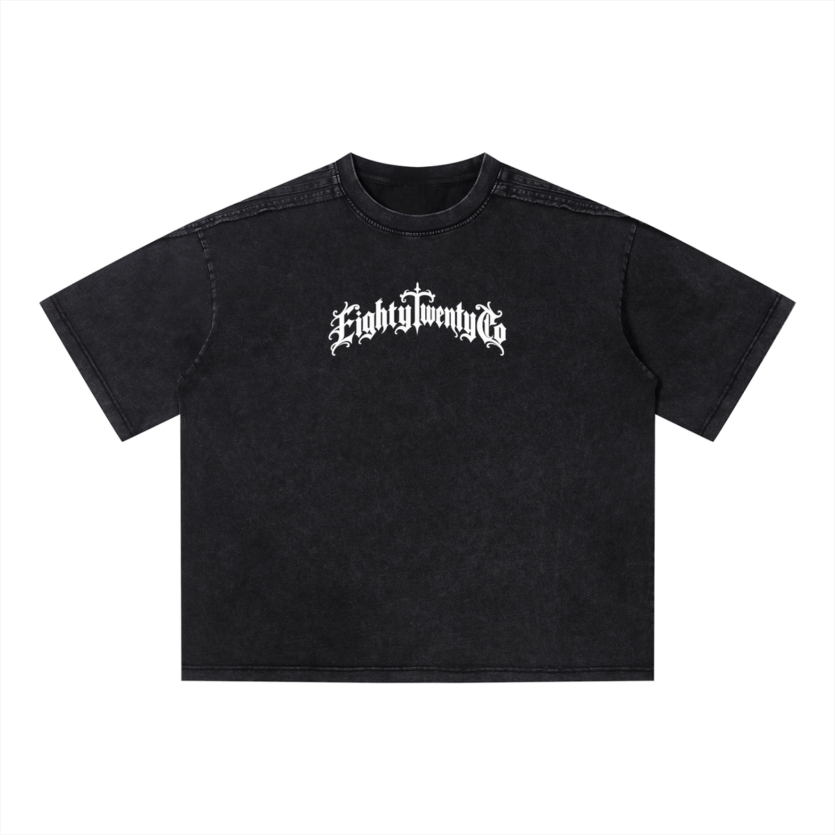 Gothic Script Vintage Wash Boxy T-Shirt