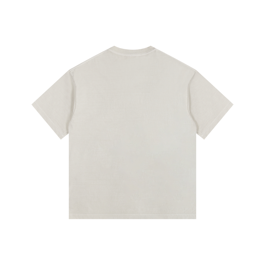 WhiteOut Vintage Washed Oversized Cotton T-Shirt — back view